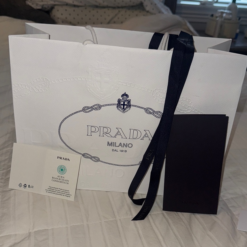 Prada White Milano Rope-Handle Shopping Bag (medium)